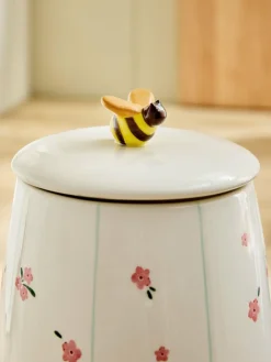 Next Natural Floral Ceramic Biscuit Jar^ Storage & Organisation