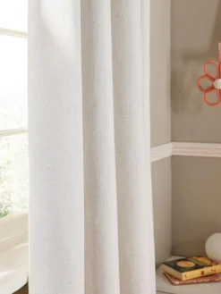 Next Natural Frill Eyelet Blackout Curtains^ Curtains & Blinds