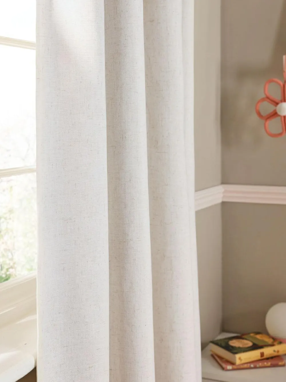 Next Natural Frill Eyelet Blackout Curtains^ Curtains & Blinds