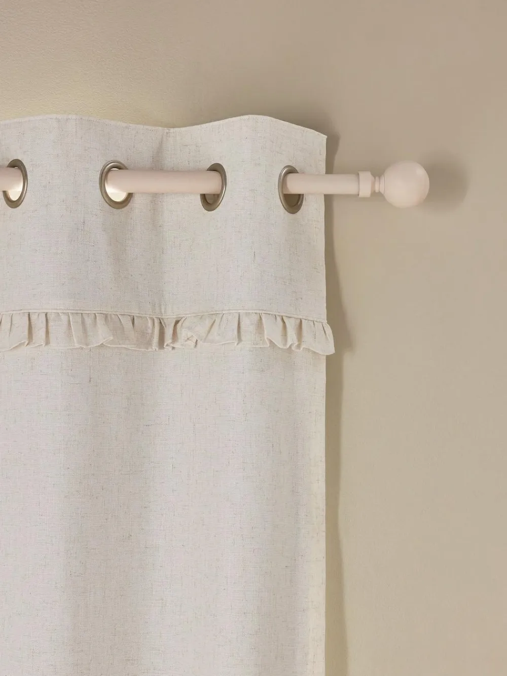 Next Natural Frill Eyelet Blackout Curtains^ Curtains & Blinds