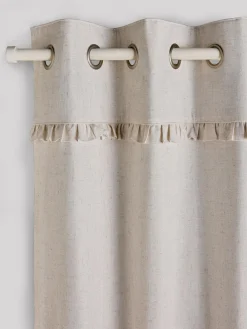 Next Natural Frill Eyelet Blackout Curtains^ Curtains & Blinds