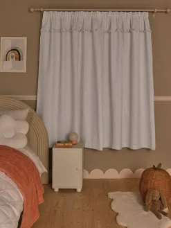 Next Natural Frill Pencil Pleat Blackout Curtains^ Curtains & Blinds