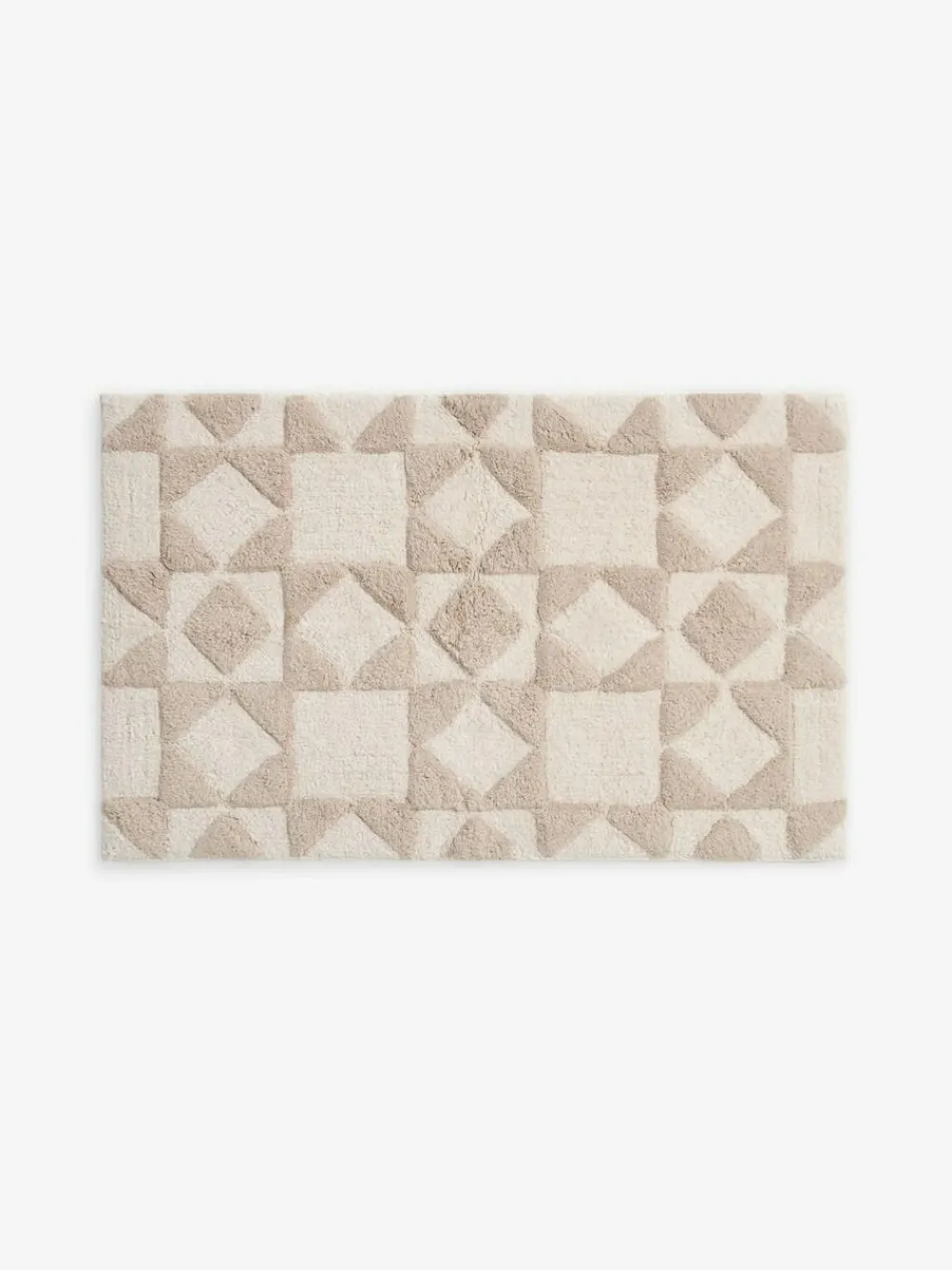 Best Next Natural Geo 100% Cotton Bath Mat