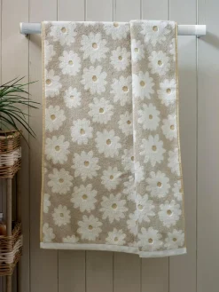 Outlet Next Daisy 100% Cotton Towels Natural Grey
