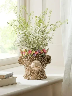 Next Natural Hamish the Highland Cow Floral Vase^ Vases