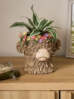 Next Natural Hamish the Highland Cow Floral Vase^ Vases