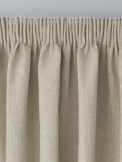 Best Next Natural Heavyweight Chenille Pencil Pleat Super Thermal Curtains