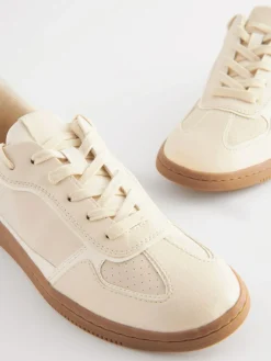Next Natural Lace-Up Trainers^Women Wide Fit & Extra Wide Fit|Sneakers