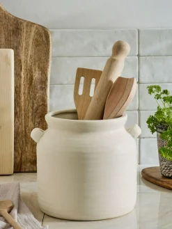 Discount Next Natural Large Ceramic Utensil Pot