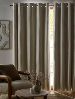 Next Natural Light Blackout/Thermal Cotton Eyelet Curtains