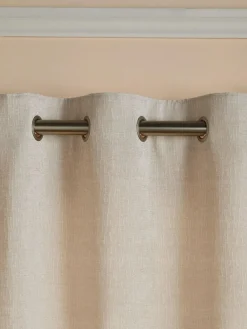 Discount Next Natural Light Heavyweight Chenille Eyelet Blackout/Thermal Curtains