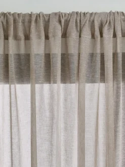 Next Linen Look Voile Slot Top Sheer Panel Curtain^ Curtains & Blinds