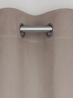 Hot Next Natural Mink Matte Velvet Lined Curtains