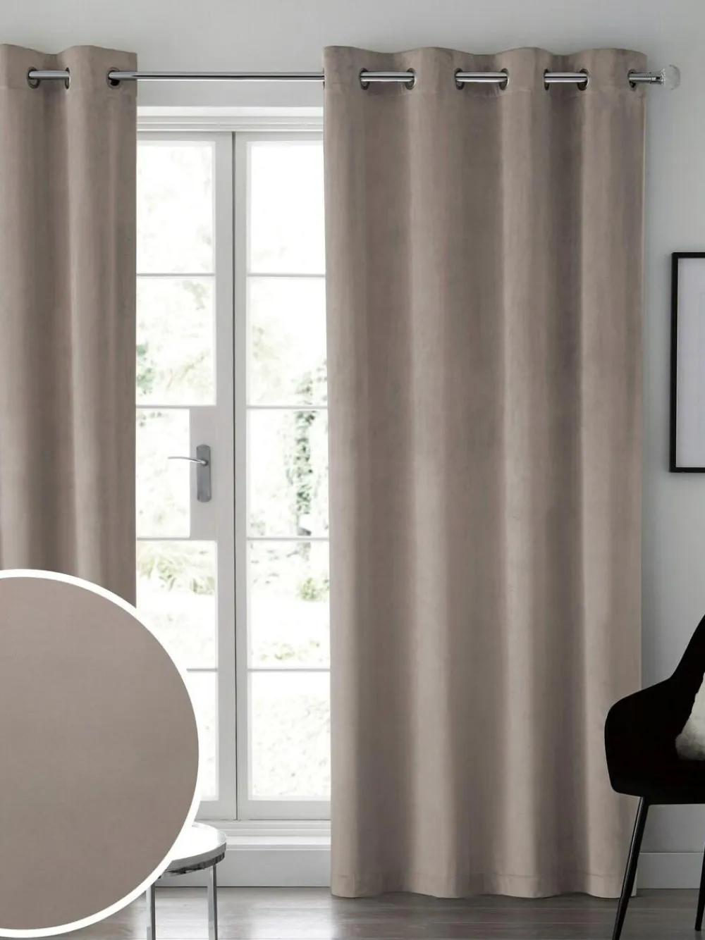 Hot Next Natural Mink Matte Velvet Blackout/Thermal Curtains