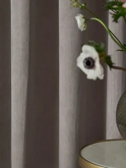 Next Natural Mink Matte Velvet Pencil Pleat Blackout/Thermal Curtains^ Curtains & Blinds