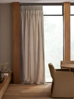 Next Natural N. Premium Collection 100% Linen Pencil Pleat Lined Curtains^ Curtains & Blinds