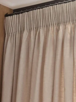 Next Natural N. Premium Collection 100% Linen Pencil Pleat Lined Curtains^ Curtains & Blinds