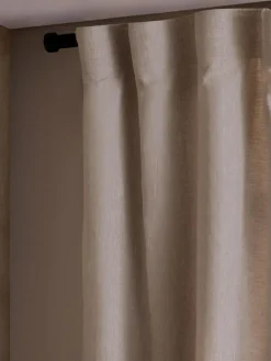 Next Natural N. Premium Collection 100% Linen Wave Header Lined Curtains^ Curtains & Blinds