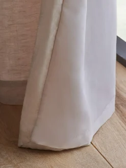 Next Natural N. Premium Collection 100% Linen Wave Header Lined Curtains^ Curtains & Blinds