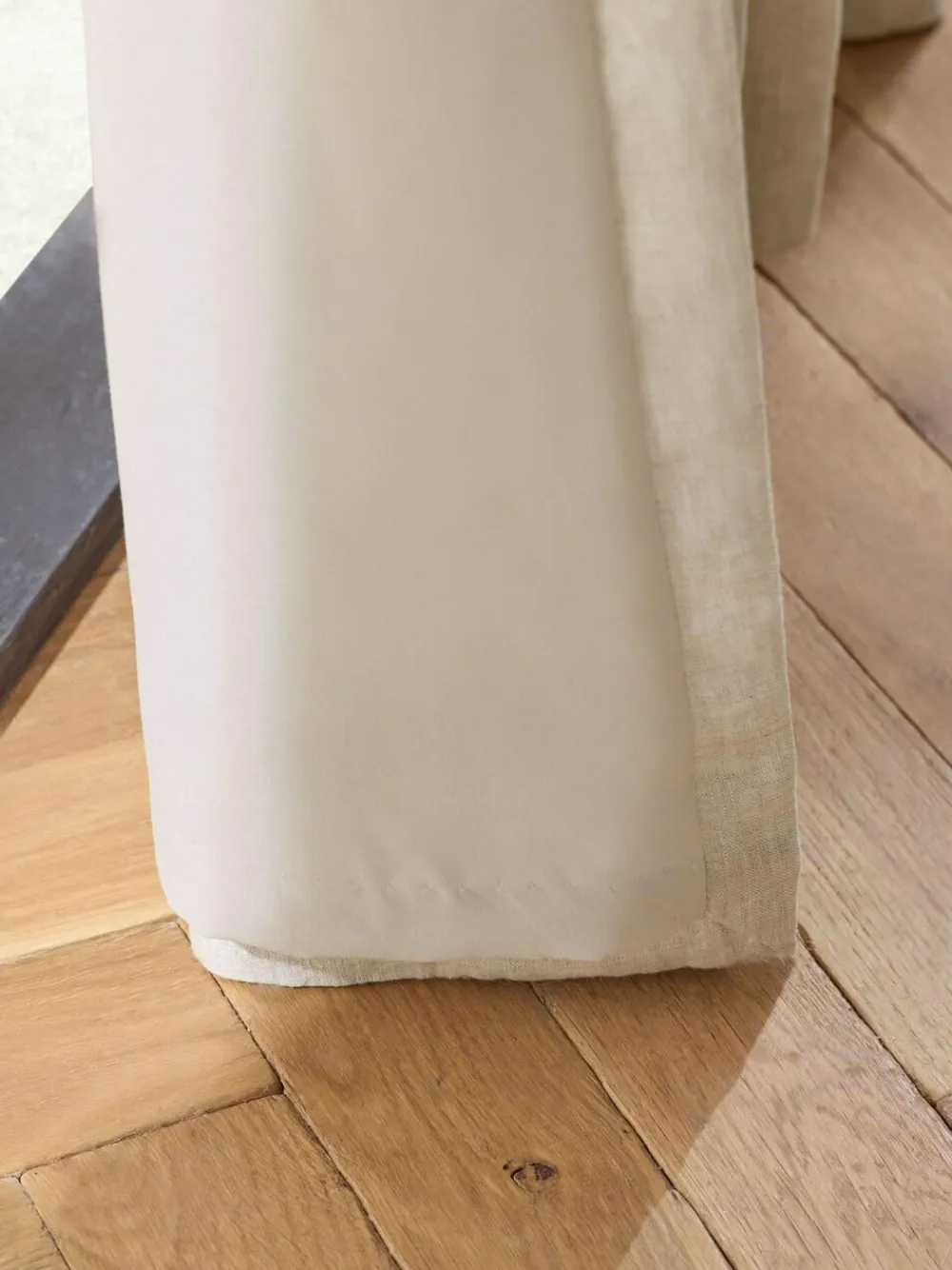 Hot Next Natural N. Premium Collection 100% Linen Hidden Tab Top Lined Curtains