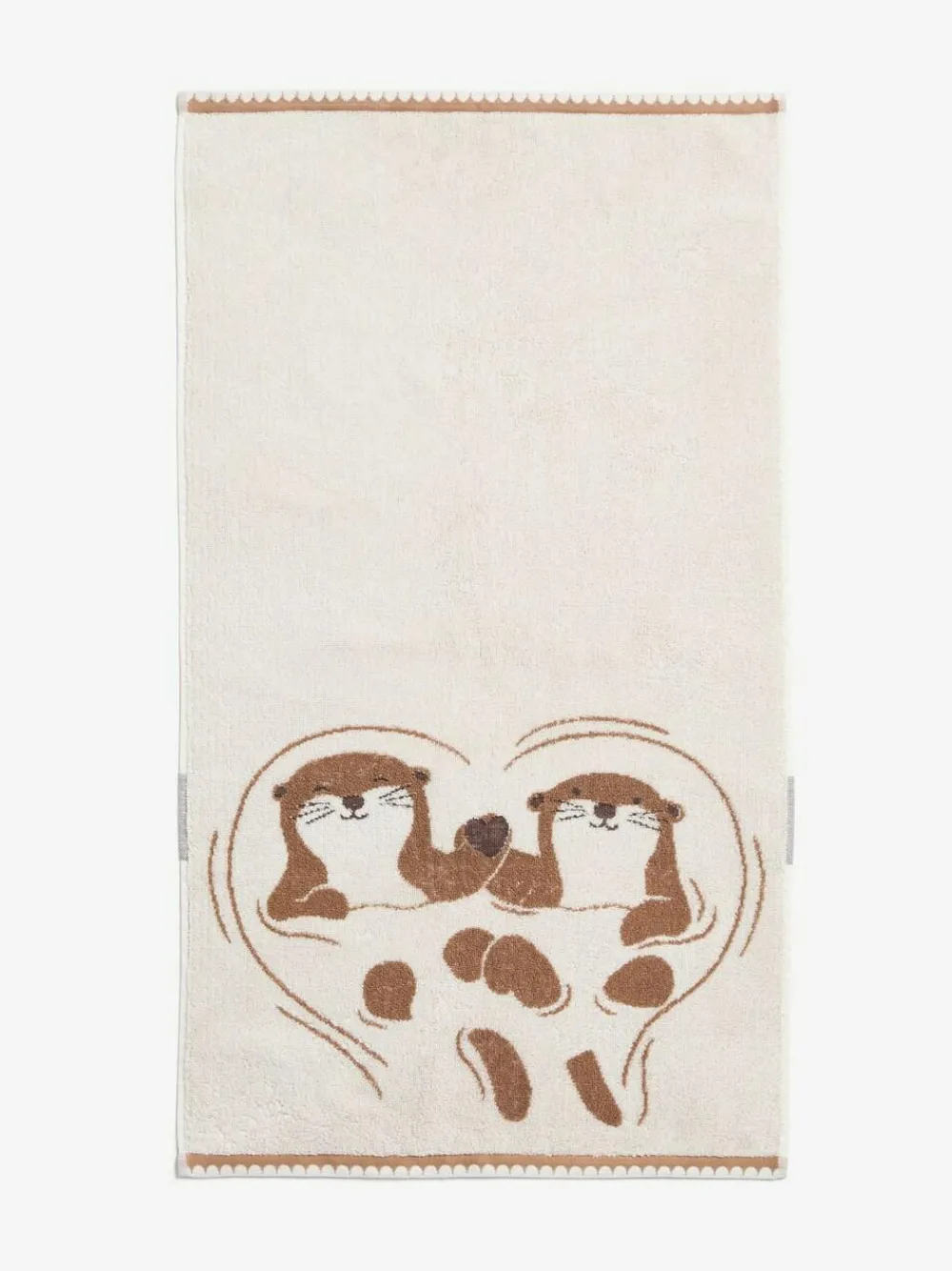 Next Natural Otter Heart Towel^ Towels & Bathmats