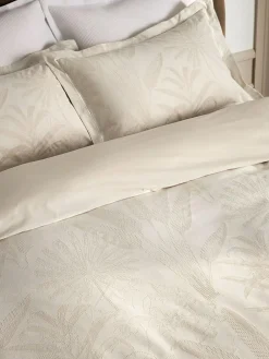 Next Natural Palm Tree 100% Cotton Jacquard Duvet Cover and Pillowcase Set^ Bedsets & Duvet Covers