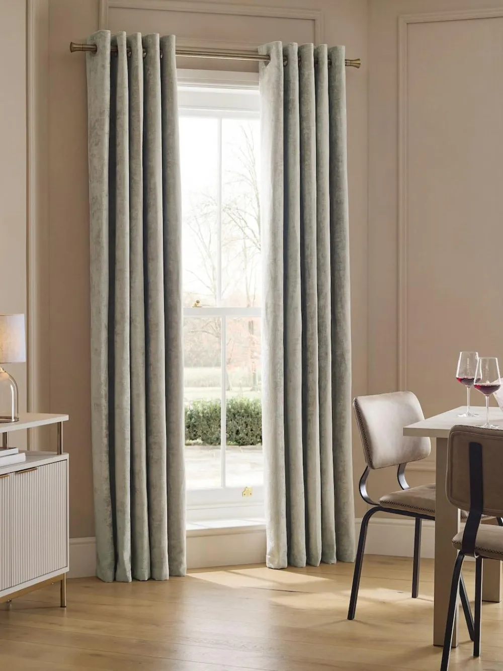 Next Plush Chenille Blackout/Thermal Eyelet Curtains^ Curtains & Blinds