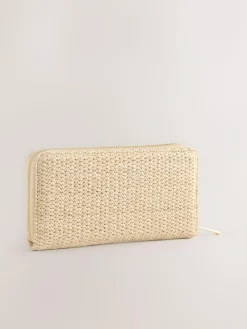 Next Natural Raffia Effect Purse^Women Purses