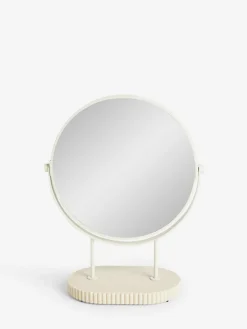 Online Next Resin Ribbed 5x Magnification Dressing Table Mirror Natural