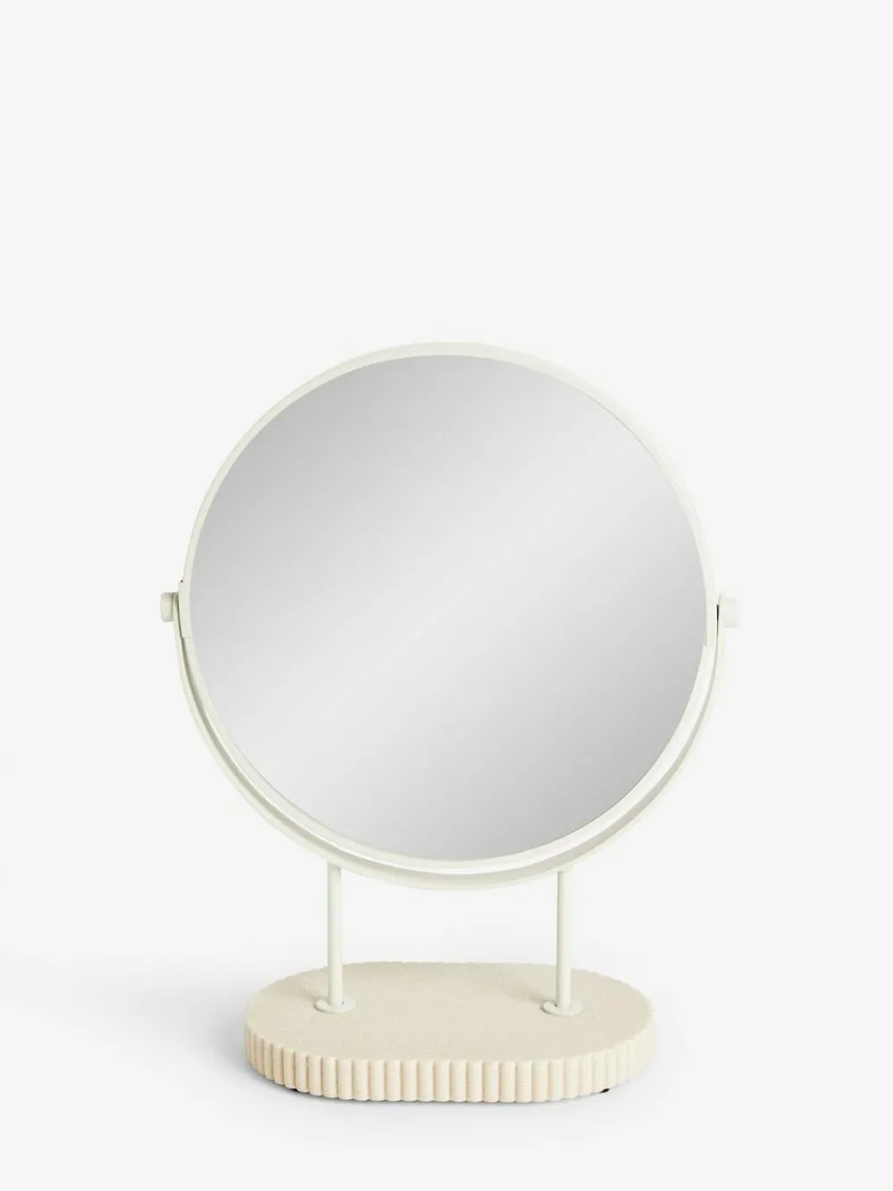 Online Next Resin Ribbed 5x Magnification Dressing Table Mirror Natural