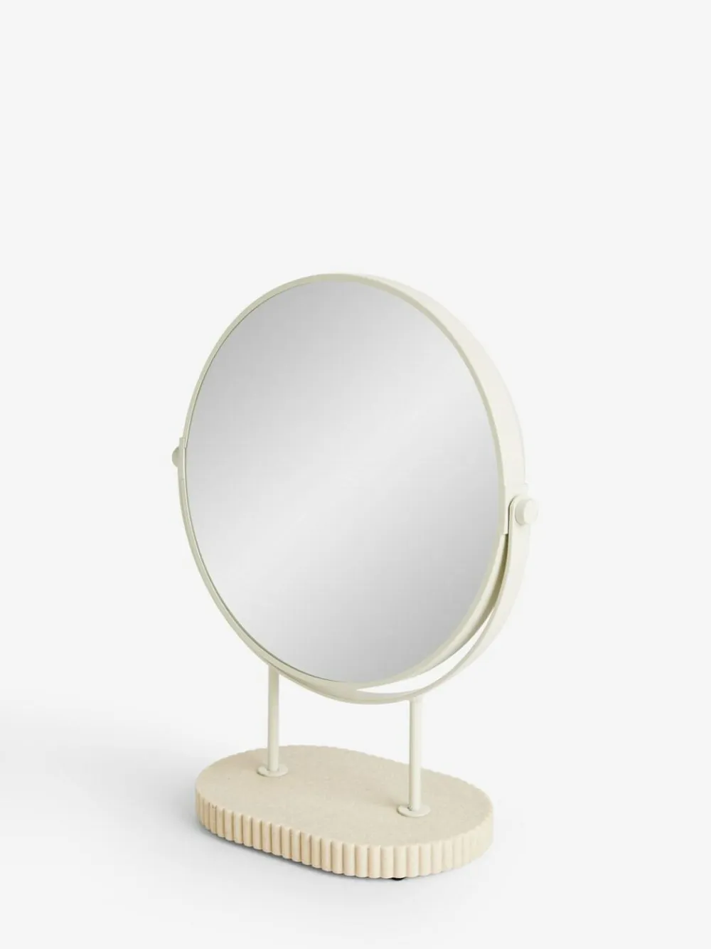 Online Next Resin Ribbed 5x Magnification Dressing Table Mirror Natural