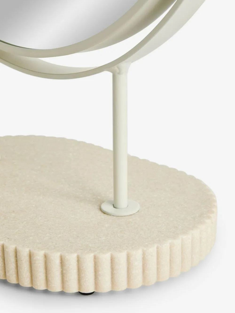 Online Next Resin Ribbed 5x Magnification Dressing Table Mirror Natural