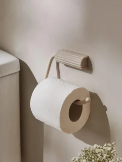 Online Next Natural Rib Toilet Roll Holder