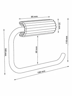 Online Next Natural Rib Toilet Roll Holder