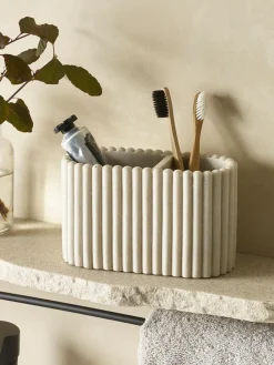 New Next Rib Toothbrush Holder Natural
