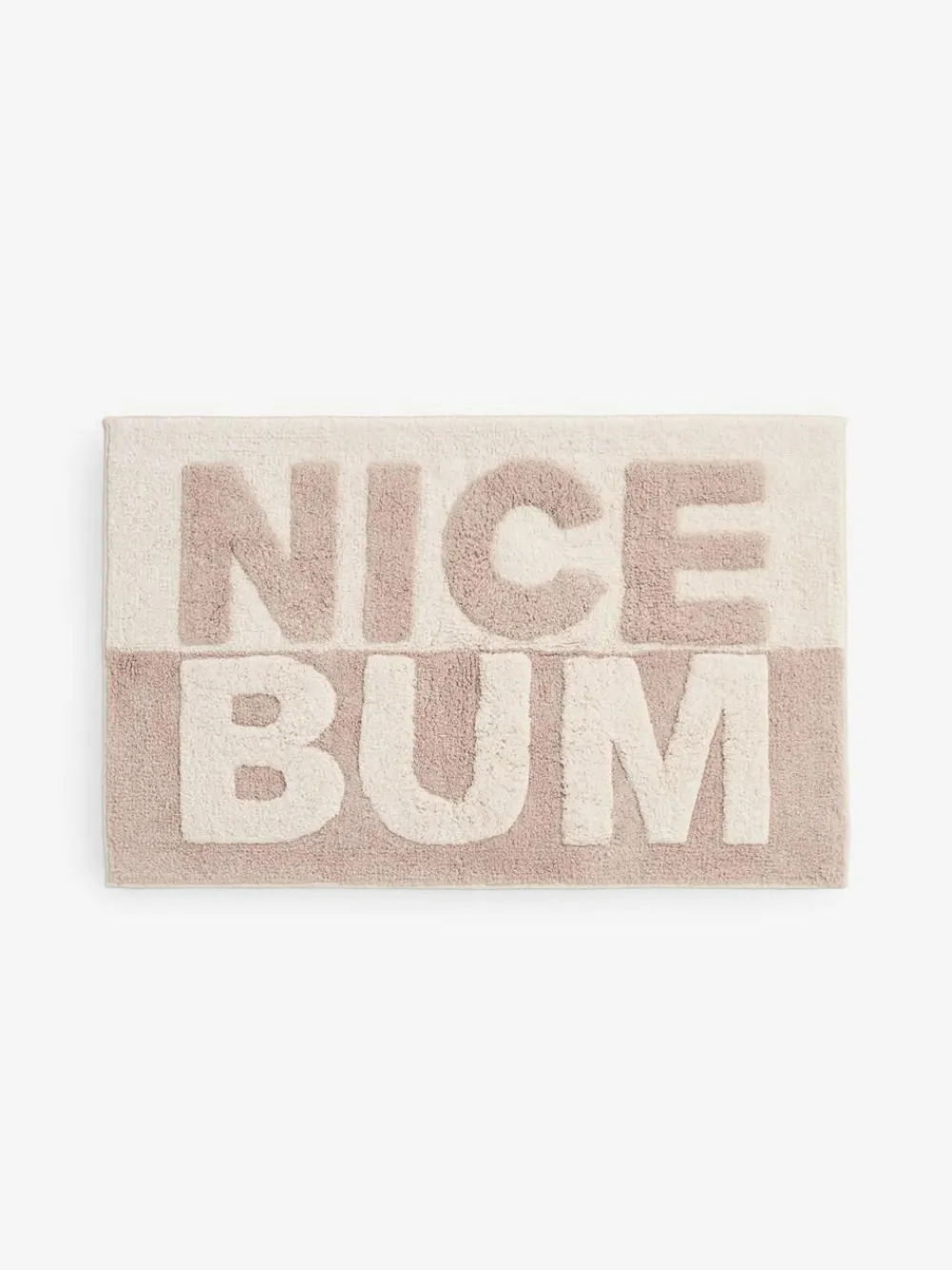 Online Next Natural Slogan Nice Bum 100% Cotton Bath Mat