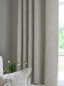 Clearance Next Natural Textured Fleck Eyelet Blackout/Thermal Curtains