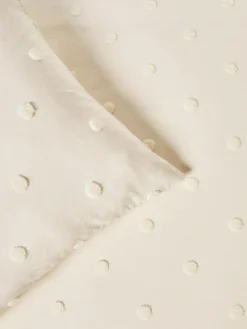 Online Next Natural Tufted Spot 100% Cotton Duvet Cover and Pillowcase Set