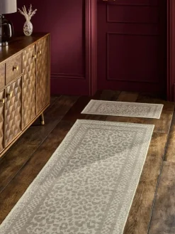 Hot Next Natural Washable Leopard Print Runner