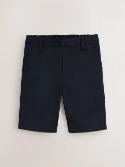 New Next 2 Pack Flat Front School Shorts (3-14yrs) Navy