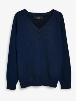 Next 2 Pack Knitted V-Neck Jumper (3-16yrs)^BOY Knitwear & Sweaters|Knitwear