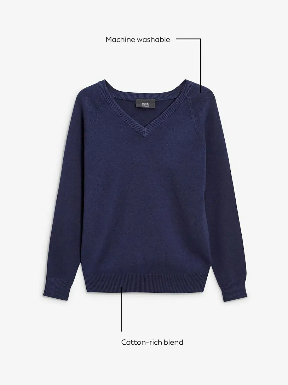 Next 2 Pack Knitted V-Neck Jumper (3-16yrs)^BOY Knitwear & Sweaters|Knitwear