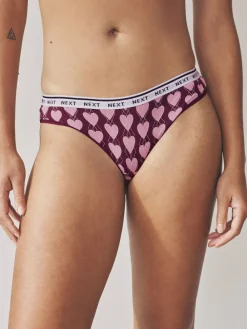 Next Bikini Cotton Logo Knickers 4 Pack^Women Panties