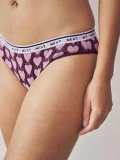 Next Bikini Cotton Logo Knickers 4 Pack^Women Panties