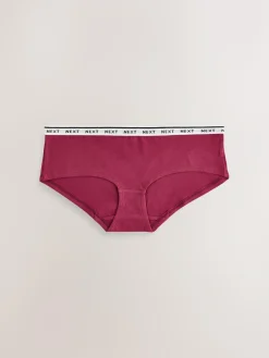 Next Short Cotton Logo Knickers 4 Pack^Women Panties