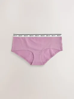 Next Short Cotton Logo Knickers 4 Pack^Women Panties