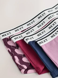 Next Short Cotton Logo Knickers 4 Pack^Women Panties