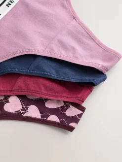 Next Thong Cotton Logo Knickers 4 Pack^Women Panties