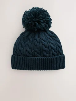 Clearance Next Navy Baby Knitted Hat With Pom (0mths-2yrs)