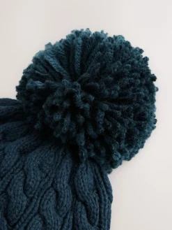 Clearance Next Navy Baby Knitted Hat With Pom (0mths-2yrs)